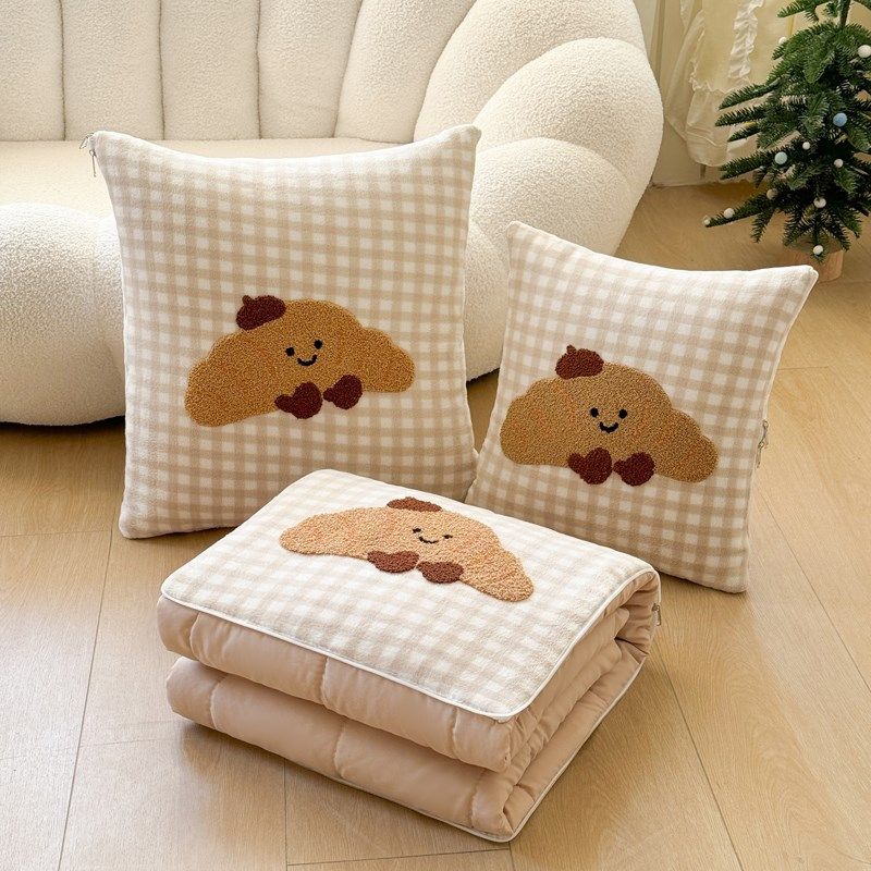 毛巾绣可爱抱枕车用被子两用二合一办公室午睡毯子枕头被车载靠枕,居家布艺,抱枕被,淘宝优惠券,粉丝福利购,淘宝优惠卷