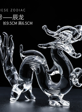 水晶12十二生肖鼠牛虎兔龙蛇马羊猴鸡狗猪客厅工艺礼品摆饰生肖装