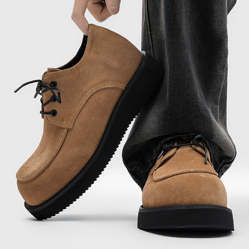 内增高英伦风大头商务休闲鞋