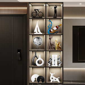 北欧摆件家居饰品客厅电视柜酒柜装饰品高级玄关柜桌面陶瓷小摆设