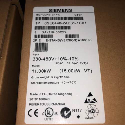 MM420变频器11KW 3AC380-480V 6SE6440-2AD31-1CA1