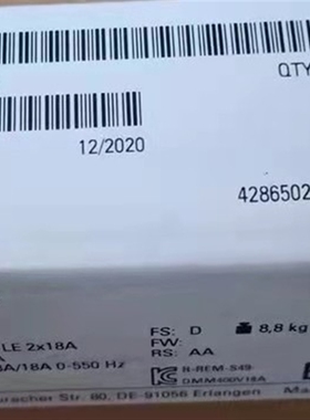 S120双轴电机模块6SL3120-2TE21-0AD0 600VDC 3AC400V9A/9A