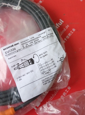IFM EVC539 易福门全新连接线 ADOGH040MSS0005K04 M12 4芯 5米