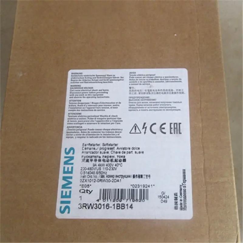 SIRIUS软起动器S00 9 A4kW/400V3RW3016-1BB14