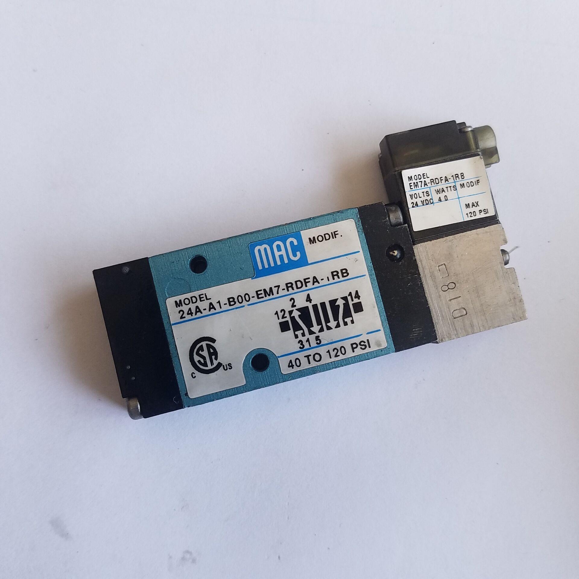原装正品MAC电磁阀24A-A1-B00-EM7-RDFA-1RB/181B-A14BAAB现货销