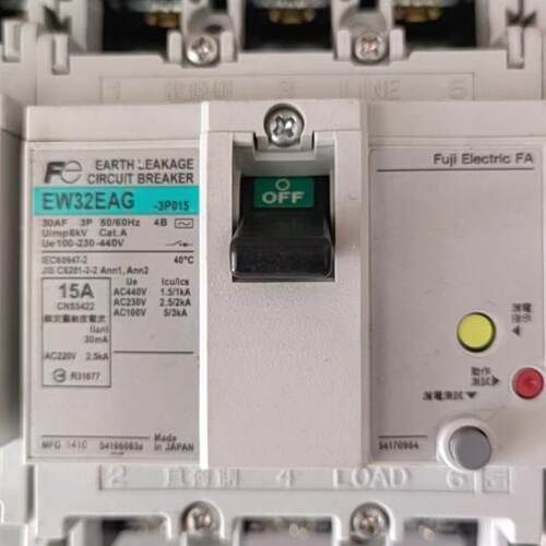 原装正品富士漏电断路器,型号:EW32EAG/3P 15A