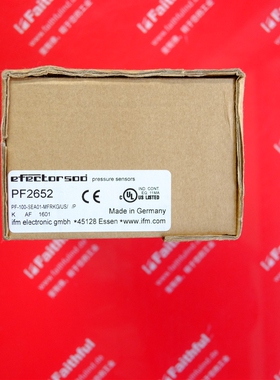 PF2652 易福门全新压力传感器 PF-100-SEA01-MFRKG/US/ /P