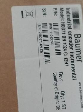 议价产品:堡盟BAUMER编码器,型号HOG71   DN1024