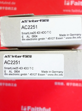 AC2251 易福门全新AS-i从站模块 SmartL25 4DI 4DO T C