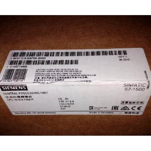 S7-1500CPU模块1518-4 PN/DP 6ES7518-4AP00-0AB0/OABO