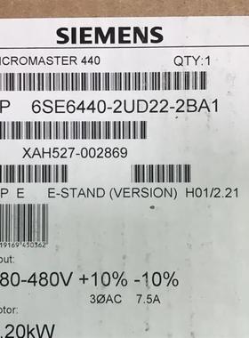 6SE6440-2AD23-0BA1MICROMASTER 440 安有A级滤波器3kW