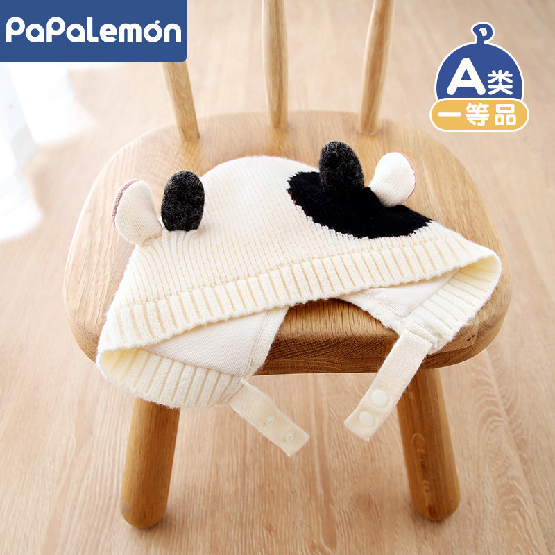 柠檬爬爬婴儿帽子秋冬针织帽宝宝加厚保暖毛线帽外出可爱萌萌奶牛,童装/婴儿装/亲子装,帽子,淘宝优惠券,粉丝福利购,淘宝优惠卷