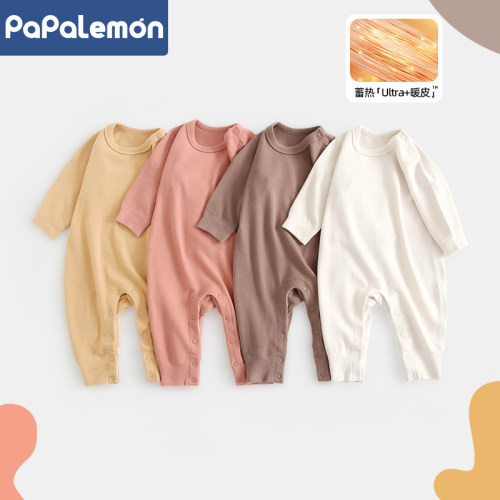 柠檬爬爬长爬德绒秋冬装保暖发热