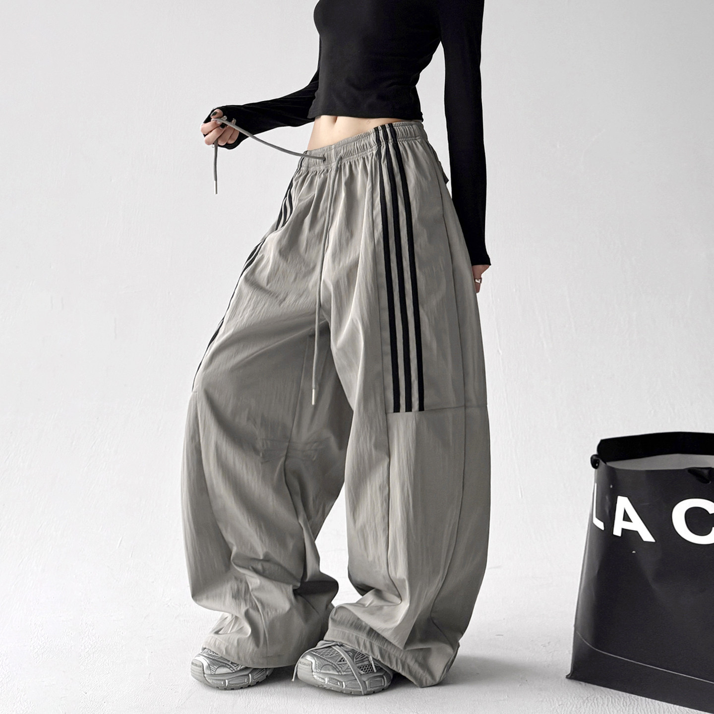 美式复古工装裤女2025秋季新款宽松显瘦加厚百搭直筒阔腿休闲裤潮,女装/女士精品,休闲裤,淘宝优惠券,粉丝福利购,淘宝优惠卷