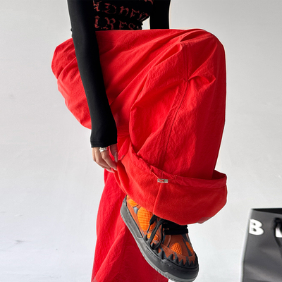 阔腿裤美式宽松拖地长裤