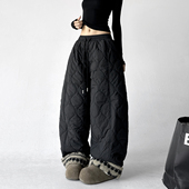 新款 棉裤 女潮牌户外防风加厚保暖滑雪裤 超火2025冬季 直筒休闲裤 子