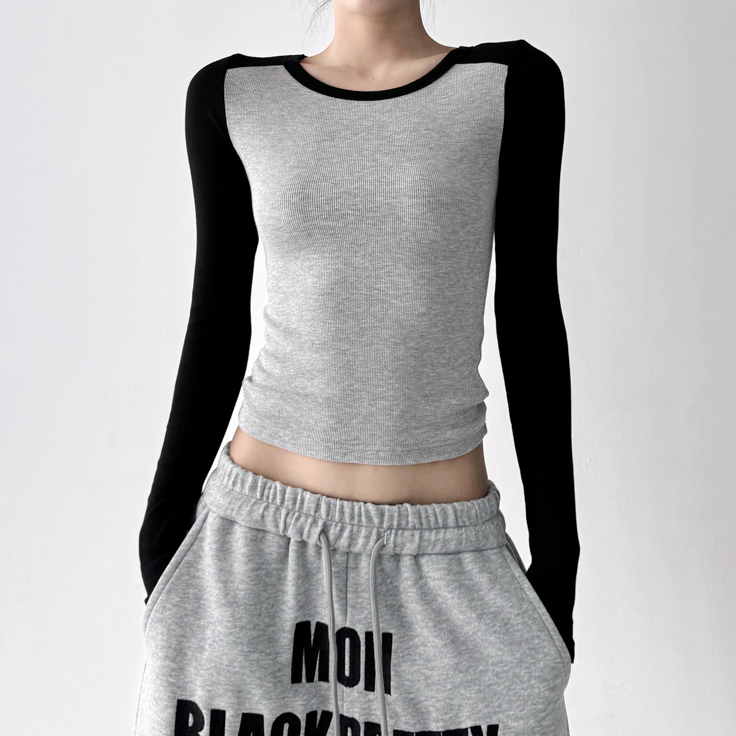 撞色打底衫长袖t恤女2025年新款冬季设计感小众修身内搭外穿上衣,女装/女士精品,T恤,淘宝优惠券,粉丝福利购,淘宝优惠卷