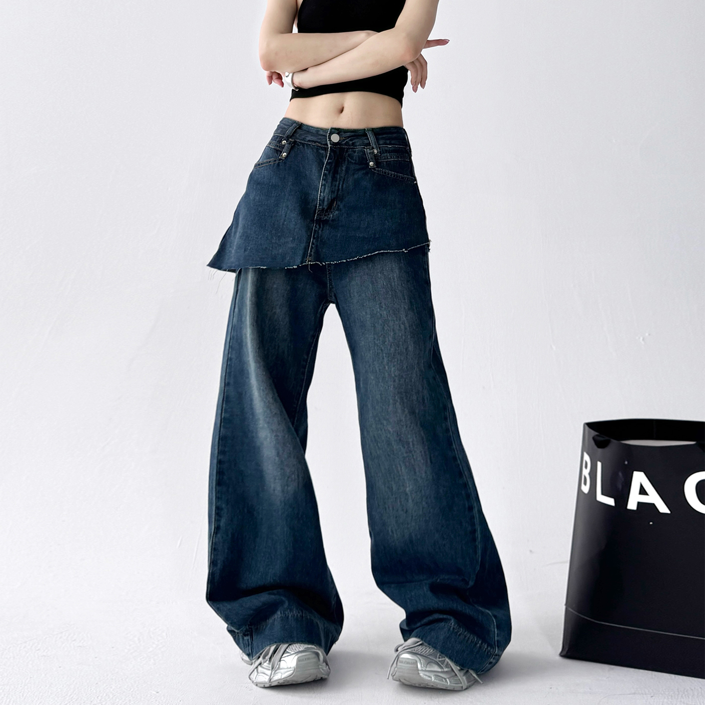 2025夏季新款高腰显瘦牛仔裤