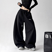 卫裤 女潮牌美式 运动裤 2025秋冬季 子街舞嘻哈宽松直筒阔腿休闲裤
