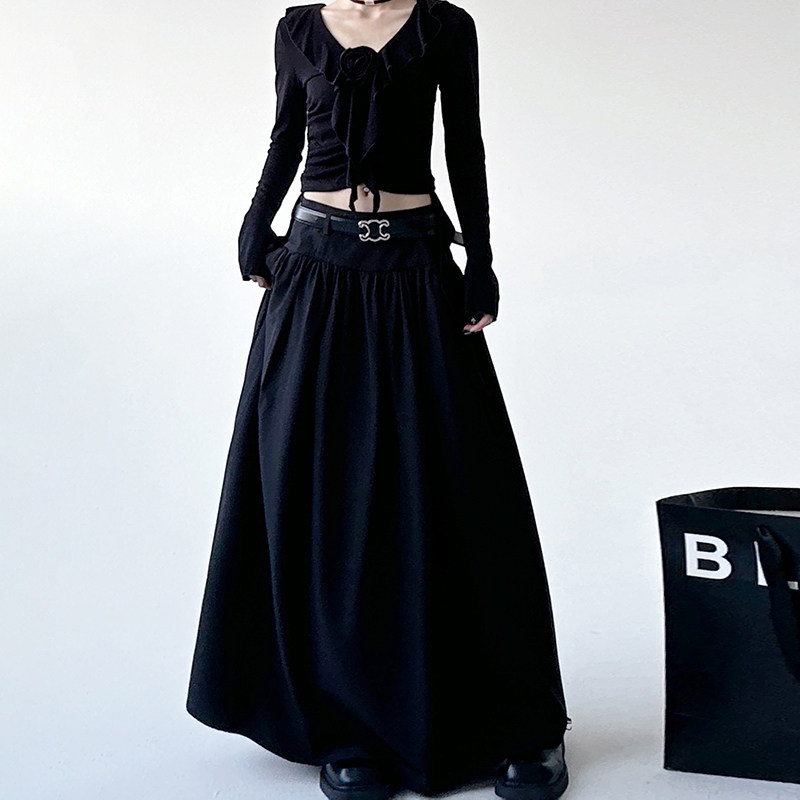 法式风腰封抽褶高腰半身裙女春夏白色气质显瘦长款伞裙子,女装/女士精品,半身裙,淘宝优惠券,粉丝福利购,淘宝优惠卷