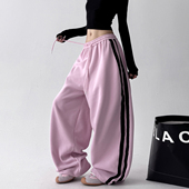 阔腿裤 加绒2025超火冬装 女网红爆款 宽松慵懒风休闲卫裤 新款 休闲裤