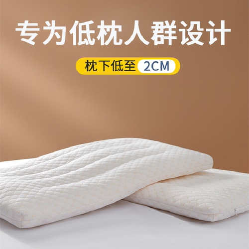 低枕头薄枕头芯护颈椎助睡眠家用一对装儿童枕头单人男学生宿舍整