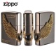 zippo打火机正版 情人节送男友刻字zp 黑冰爱神之翼煤油火机限量版