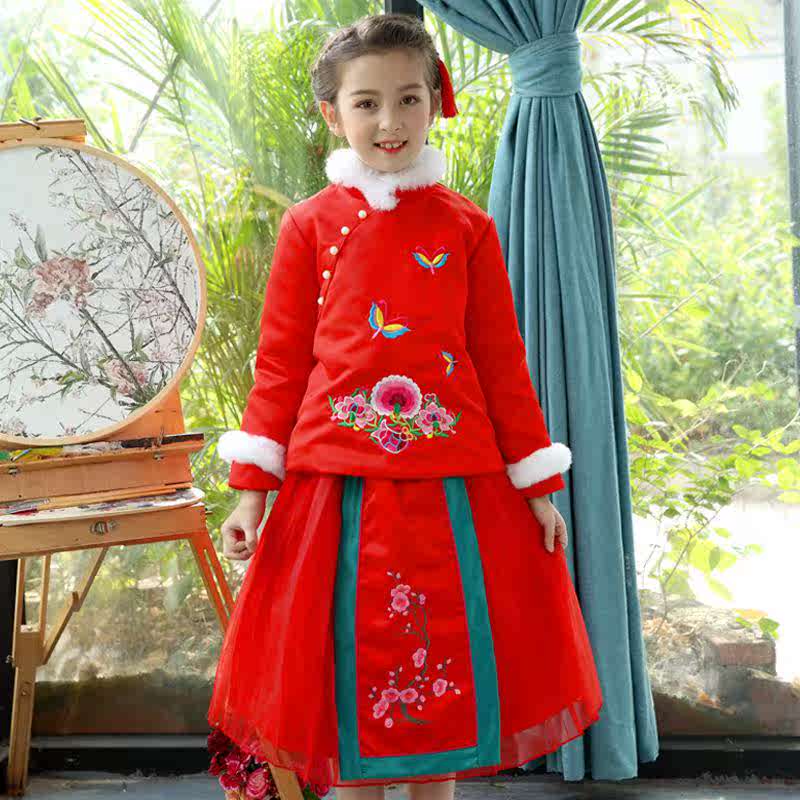 童裝2018冬季新款女童加厚連衣裙中國風繡花公主裙新年裝演出服裝在類目 童裝/嬰兒裝/親子裝, 其它中 - 來自Buy2taobao.com提供專業的淘寶代購服務