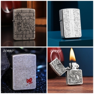 包邮佐罗1941古银枫叶黄铜煤油防风打火机礼物貔貅910老式复刻