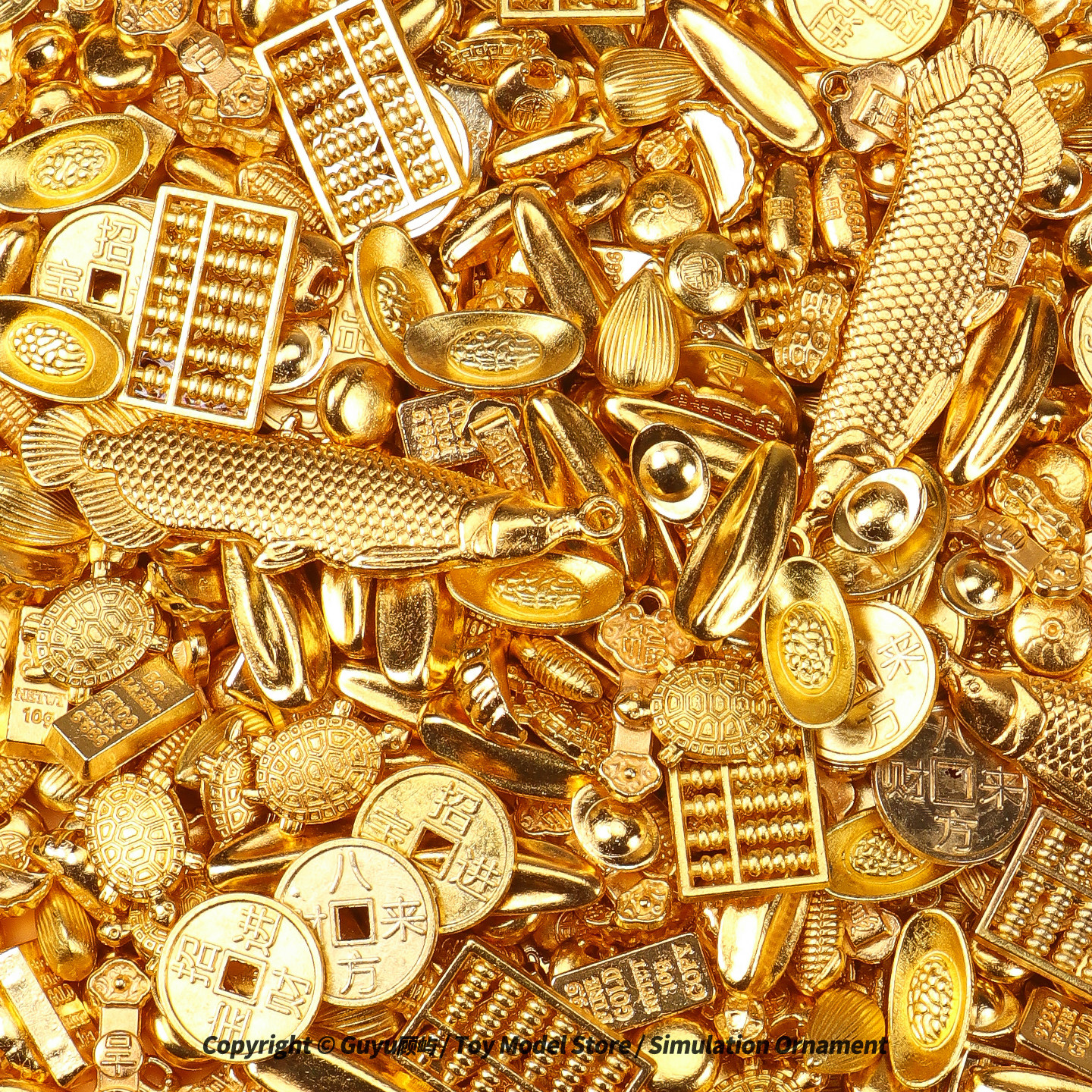 仿真迷你小元宝金条金砖铜钱瓜子沙金模型桌面摆件开业礼物