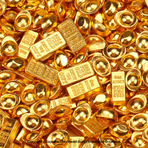 新款沙金金元宝小金条金砖模型桌面仿真摆件送礼开业礼物