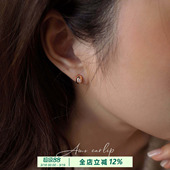 超迷你闪钻小金豆耳夹女无耳洞精致高级日常通勤硅胶耳饰2025新款