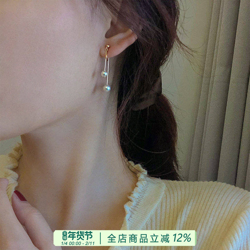 耳挂式珍珠耳夹女无耳洞耳环蚊香盘小众高级感2025年新款潮春夏,饰品/流行首饰/时尚饰品新,耳夹,淘宝优惠券,粉丝福利购,淘宝优惠卷