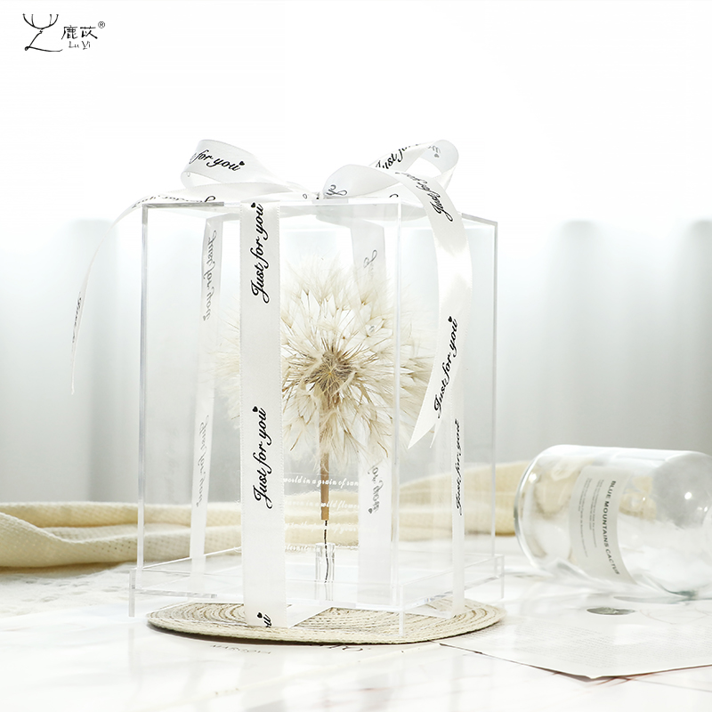 永生花巨型蒲公英礼盒花束亚克力干花摆件送女友生日教师节礼物