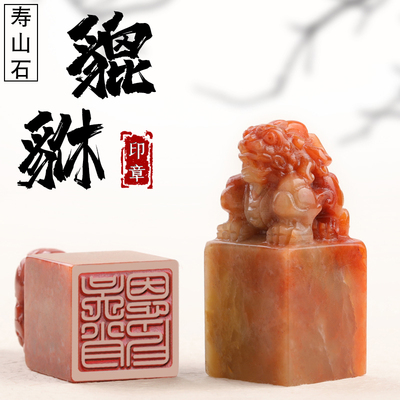 寿山石方形书画姓名字印章定制