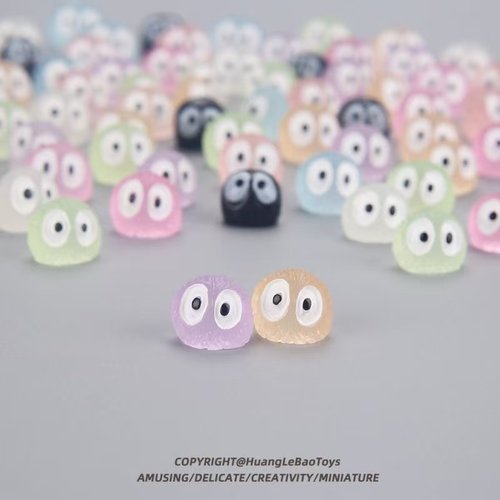 迷你卡通夜光黑炭小煤球