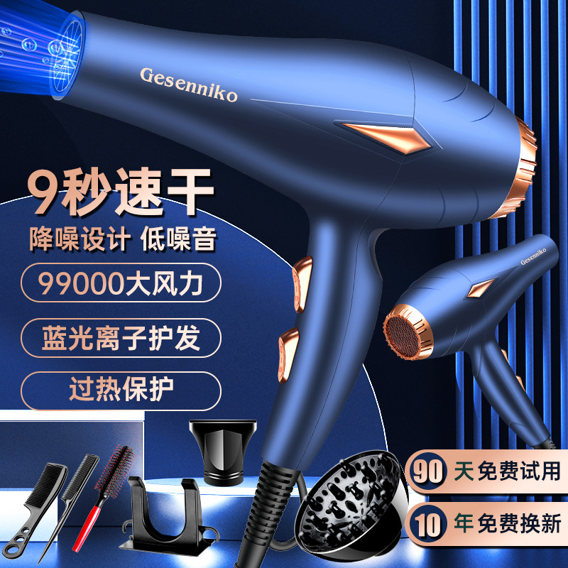 德国吹头发电吹风机家用高速3000W大风力男士负离子护发静音速干
