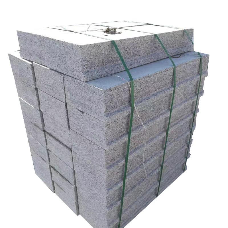 花岗岩异形石材电脑仿型路沿石芝麻灰树坑石倒角人行道树围边石