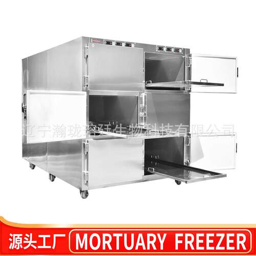 厂家供应现货不锈钢尸体冷冻柜mortuaryfreezer六具遗体冷藏箱