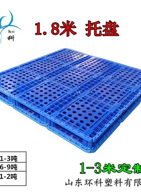 厂家直营安徽大型异型蓝色全新料双面1.8 2.1 2.2米 加厚塑料托盘