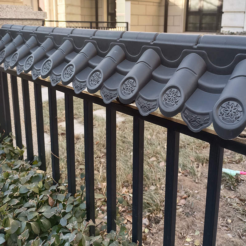 12墙迷你双面一体围墙新中式隔断压顶装饰专用塑料树脂墙头仿古瓦