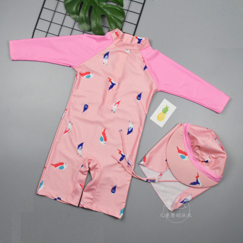 Exit Europe and America children Swimsuit Long sleeve girl Sunscreen baby Swimwear Child 1-3-5- child hot spring Swimwearin the Sports/Yoga/Fitness/Fans supplies , Swim , Children's swimwear/Pants  category - from Buy2taobao.com to provide professional Taobao agent buy service