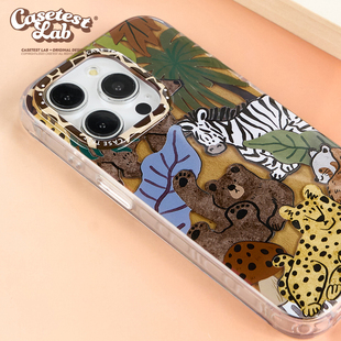 壳试验丛林深处双层印花适用iphone17promax手机壳个性 原创16pro卡通15promax14 17pro创意苹果16promax新款