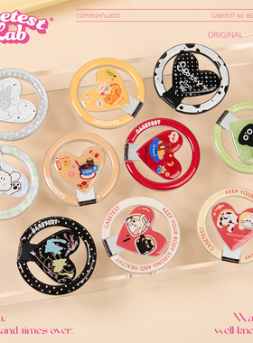 壳试验原创自制手机磁吸支架可爱少女心懒人支架创意ins风