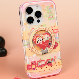 壳试验水果车道磁吸二合一适用苹果17promax17pro手机壳卡通涂鸦16pro新款 iPhone16promax15pro保护套防摔