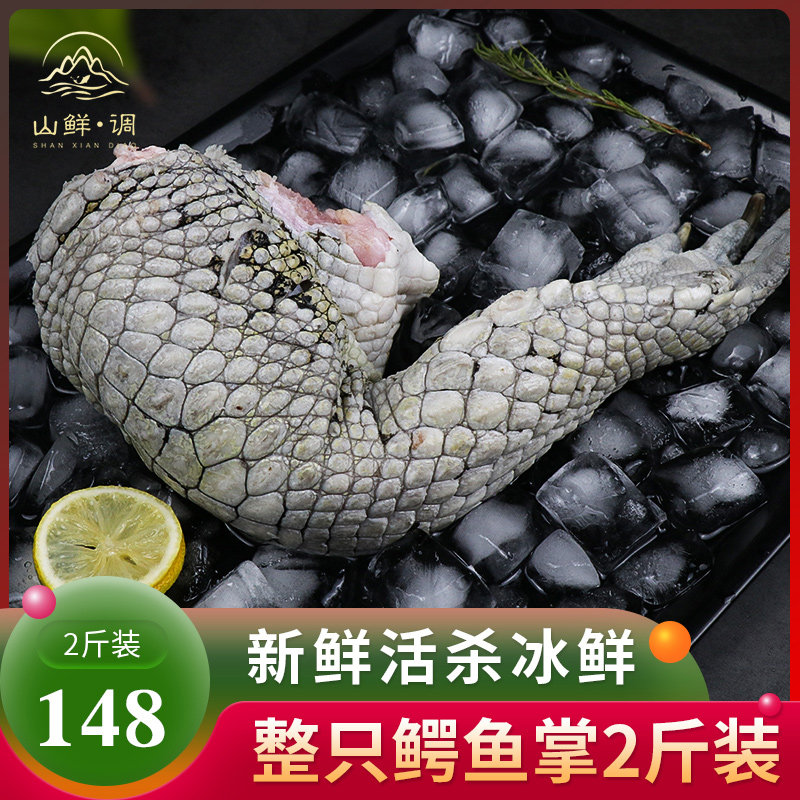 【聚家亲】新鲜鳄鱼掌鳄鱼肉暹罗鳄水产现杀煲汤食材鳄鱼掌腿肉