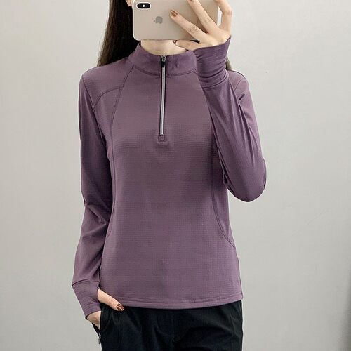 户外抓绒衣女式春秋竹节绒绒保暖内搭冬季打底衫保暖薄绒长袖T恤