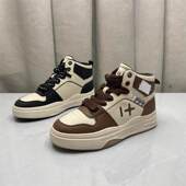 加绒加厚棉鞋 处理高帮运动板鞋 女鞋 2025年新款 女外穿保暖 女冬季