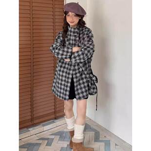 双面羊绒大衣女中长款韩版宽松显瘦小个子带帽子羊毛呢外套女秋冬