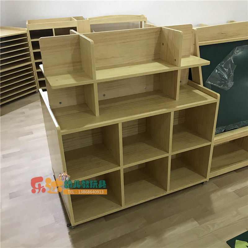 幼儿园儿童实木创意美工柜绘画用具储物收纳柜美术工具存放置物柜